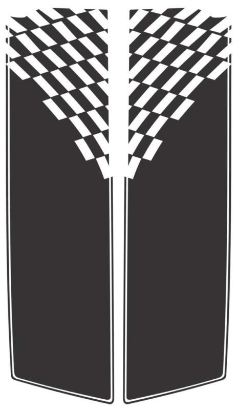 Chevy camaro pro performance 2010-13 checkered flag hood graphic, color choice