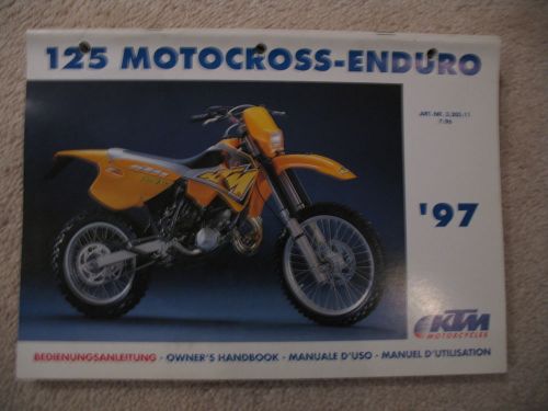 Ktm factory owners manual handbook - 125 exc motocross enduro # 3.205.11