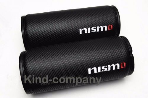 2pcs auto carbon fiber circular car seat neck cushion pillow headrest for nismo