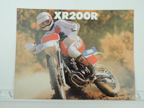 Nos 1986 honda xr200r xr200 dealer brochure l1057