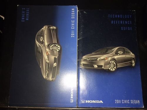 2011 honda civic sedan owner&#039;s owners manual guide books literature (2 pieces)
