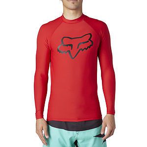 Fox racing legacy mens long sleeve rashguard red