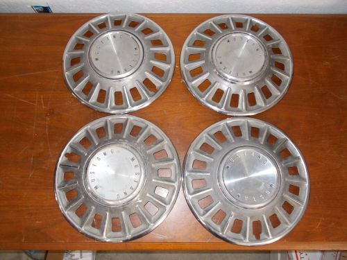 1968 ford mustang 14&#034; ribbed hubcaps set of 4