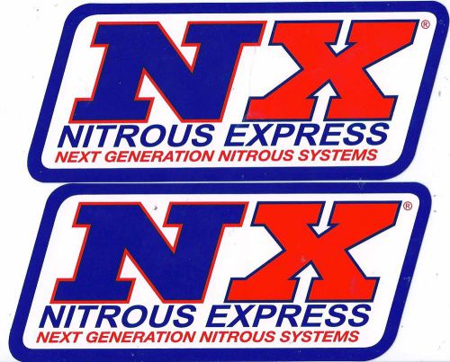 Nx racing stickers decal new 6-1/4&#034; long size set of 2 nitrous express vinyl