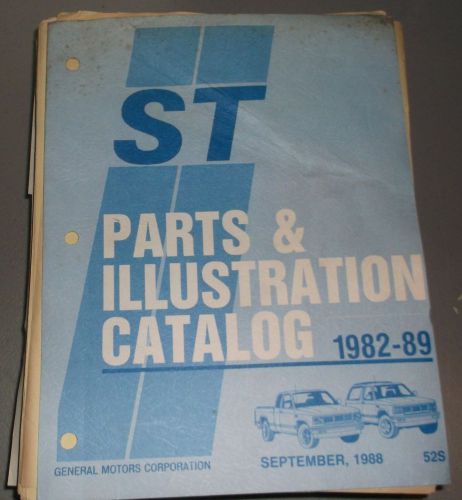 1982-1989 chevrolet st truck illustration parts catalog manual s-10 blazer