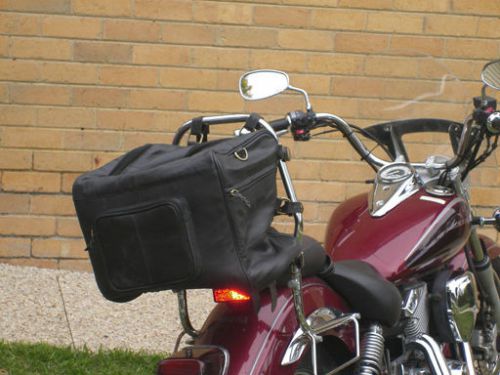 Real Leather☮Tail Rear Bag Pack Motorbike Waterproof Motorcycle☮Tie to grill☮☮☮, image 1
