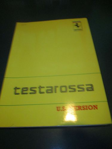 Ferrari testarossa 1989 owner's manual / uso e manutenziohandbook print # 536/88