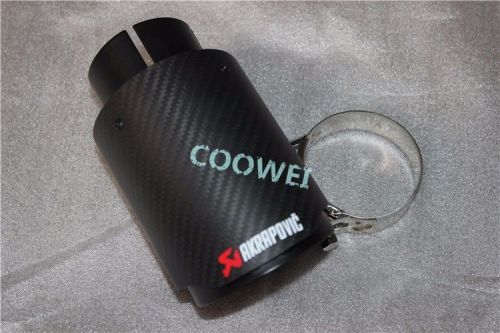 63mminlet 101mmoutlet akrapovic carbon fiber matt black universal exhaust tip