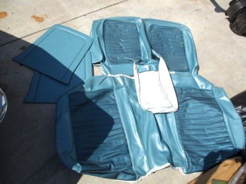 66 mustang turquoise front bench seat upholstery(new)1966 gt fastback fb code