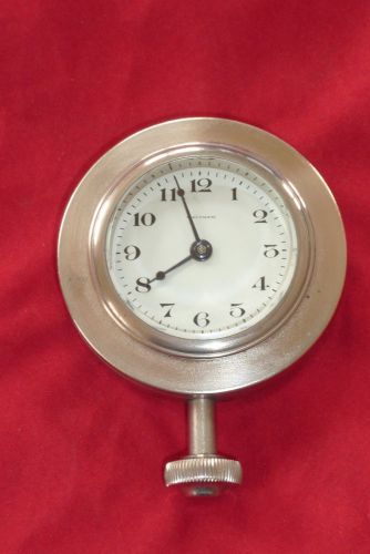 Waltham 8 day dash mount beveled lens antique accessory auto clock 1920&#039;s 1930&#039;s