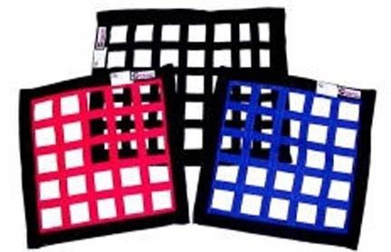 Rectangular ribbon window net 18x18 - red