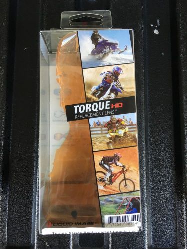 Liquid image torque series replacement goggle lens. amber with post.
