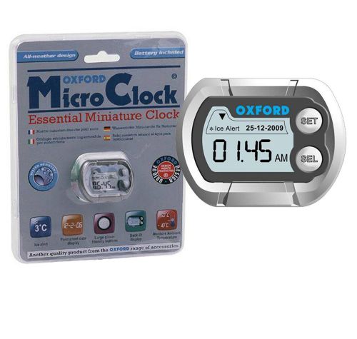 Oxford micro digital bike motorcycle clock/temp °c water proof new best quality