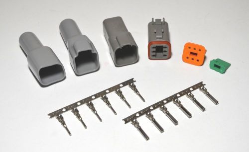 Deutsch dt 6-pin genuine connector kit 14-16awg stamp contacts with boots