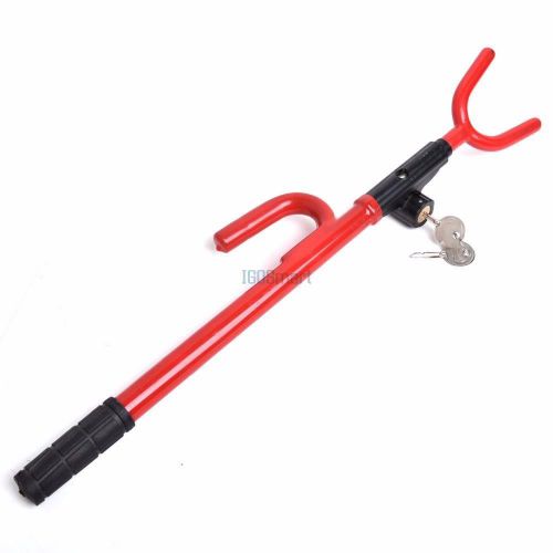 Universal steering wheel lock hooks anti theft fits car van truck suv club