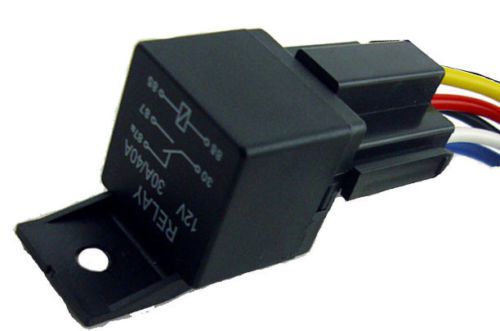 Automotive 40/30a relay spdt 12v volt 5 wire 6" harness car truck rv alarm fu