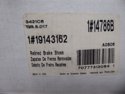 Brand new acdelco 14786b rear bonded brake shoes, fits listed vehicles