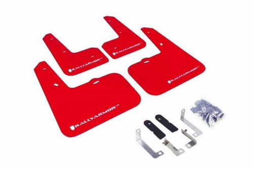 Rally armor red mud flap w/ white logo for 12-13 hyundai veloster