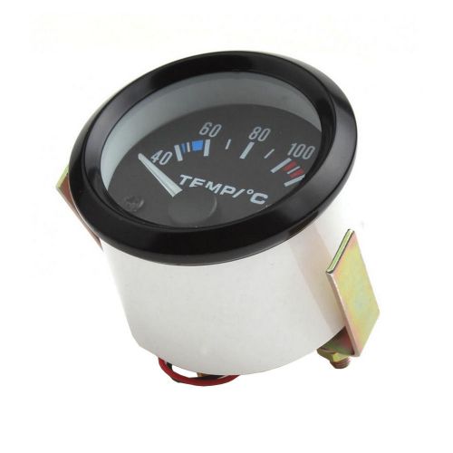 Universal 2“ 52mm car pointer water temperature temp gauge white led