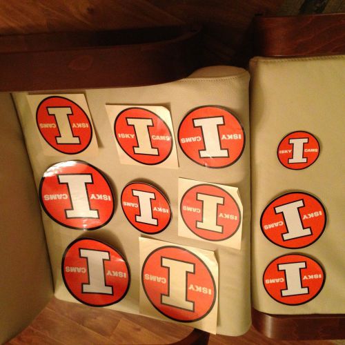 Find Lot of 11 Isky Cams Original Vintage 1970 Decal / Sticker die cut