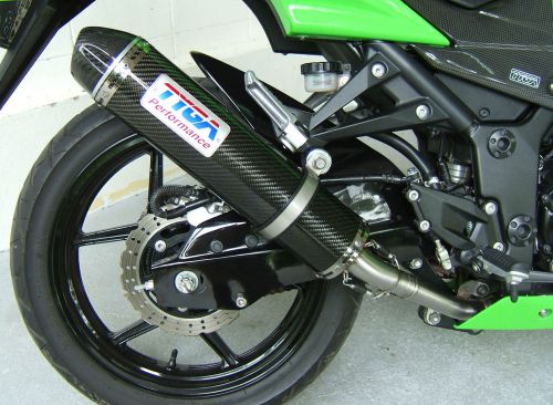 Kawasaki ninja 250 2008-12 tyga performance slip on carbon exhaust
