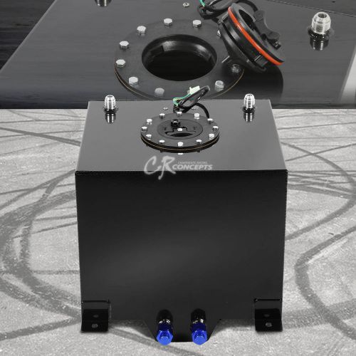 5 gallon lightweight black coated aluminum gas fuel cell tank+level sender+foam