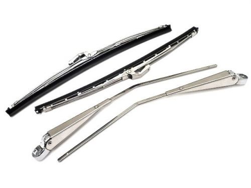 Alfa romeo giulia + berlina stainless steel wiper arms + blades complete set