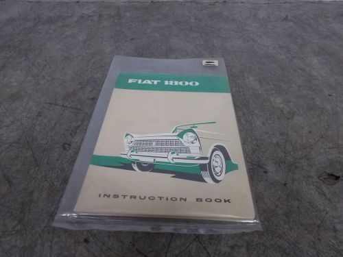 1959 fiat 1800 instruction book sedan operation maintenance