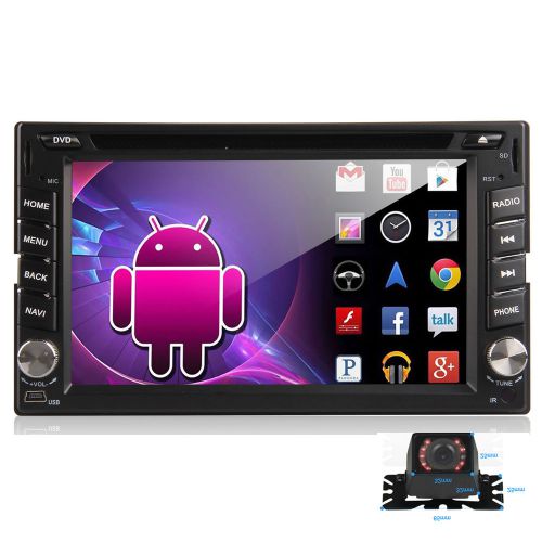 Android 4.4 os 6.2&#034; car stereo radio double 2 din 3g wifi gps dvd player+camera