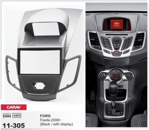 Carav 11-305 2-din car radio dash kit panel for ford fiesta 2008+ w/display blk