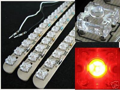 Lot set 3 red led light strips 12 vdc