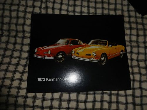 1973 karmann ghia convertible sales brochure cut sheet  oem nos excellent