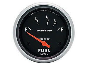 Auto meter 3516 sport-comp fuel level gauge 2-5/8&#034; electrical 240-33 ohms