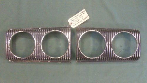 1966 dodge mopar charger set a 2575456 rh 2575457 lh headlamp bezels used oem