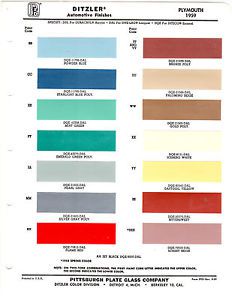 1959 plymouth sport fury belvedere savoy 59 paint chips ditzler 26