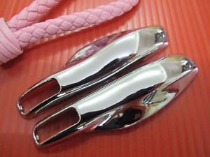 2p chrome key remote fob cover case trim + pk pu key chain for porsche panamera
