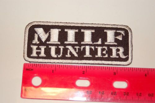 "milf hunter" deluxe biker patch
