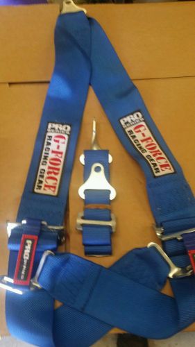 G-force blue 6020bu, 5pt sfi seat belt latch &amp; link v-type harness set