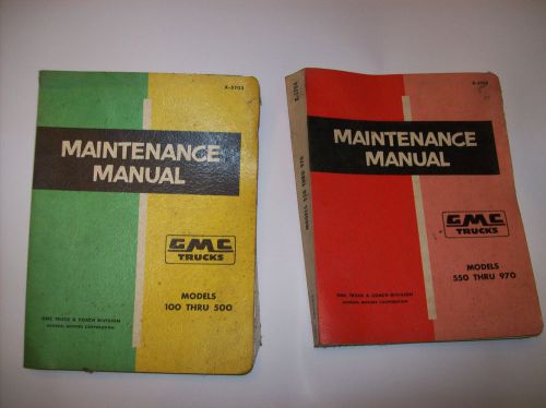Gmc truck maintenance manuals models 100-970