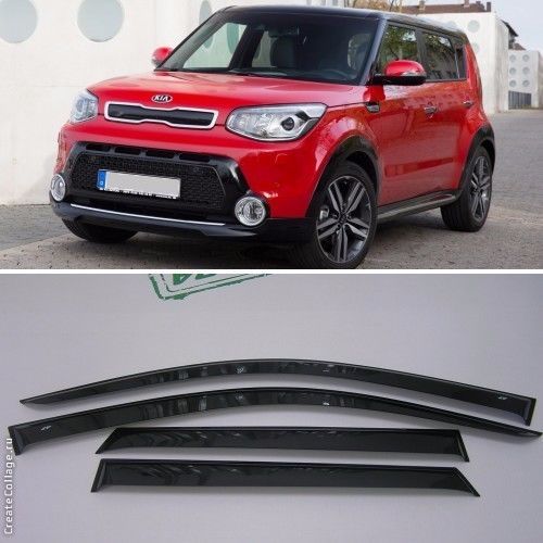 Find For Kia Soul II 20132016 Window Side Visors Sun Rain Guard Vent