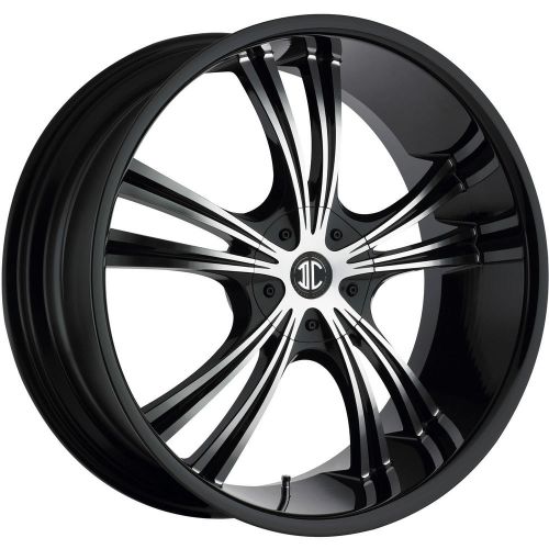 N02-2085l40jb 20x8.5 5x4.5 (5x114.3) 5x120 wheels rims black machined +40 offset