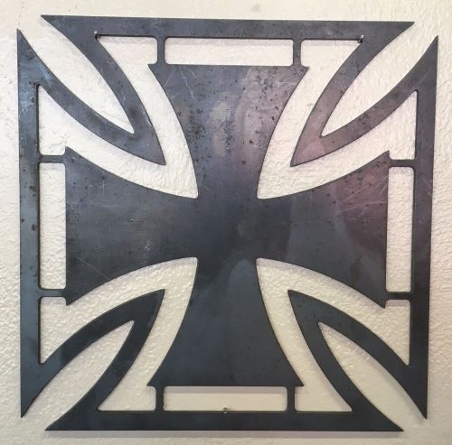 Iron maltese cross metal cutout 12" x 12"