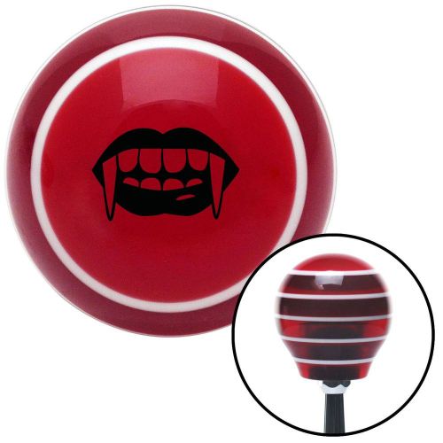 Black mouth with fangs red stripe shift knob with m16 x 1.5 insert big block 427