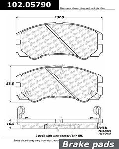 Disc Brake Pad-C-TEK Metallic Brake Pads Front Centric 102.05790, US $15.28, image 2