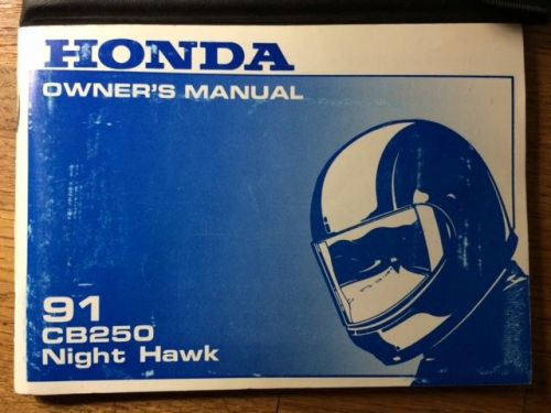 Honda &#039;91 cb250 night hawk owner&#039;s manual