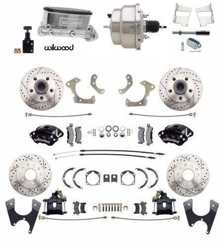 Chevy belair 55-58 front &amp; rear wilwood disc brake chrome booster conversion kit