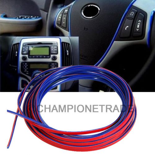5mx3mm blue car moulding trim strip for honda bumper radio rim stereo trim ct