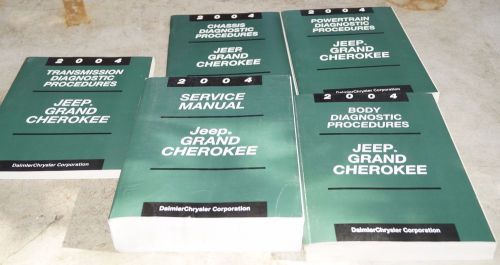 2004 dodge jeep grand cherokee service manual + diagnostic manual 5-vol set