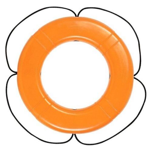 Taylor made 571 - solas 30" orange polyethylene shell life ring with black rope