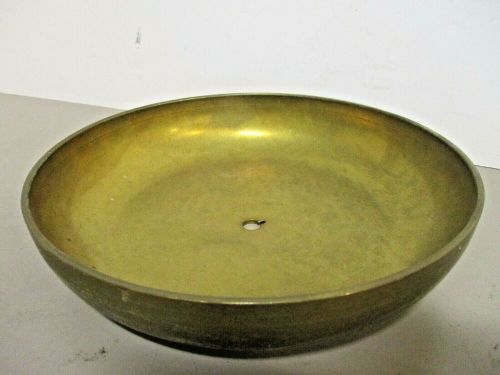 Vintage 8&#034;  maritime alarm bell cover gong  solid brass  2.5 lbs  dull finish